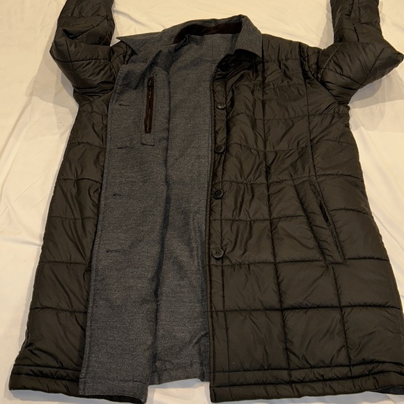 Vince Camuto Reversible Men’s Quilted/Cotton Blend Button Up Top Coat Size XL - Picture 10 of 16